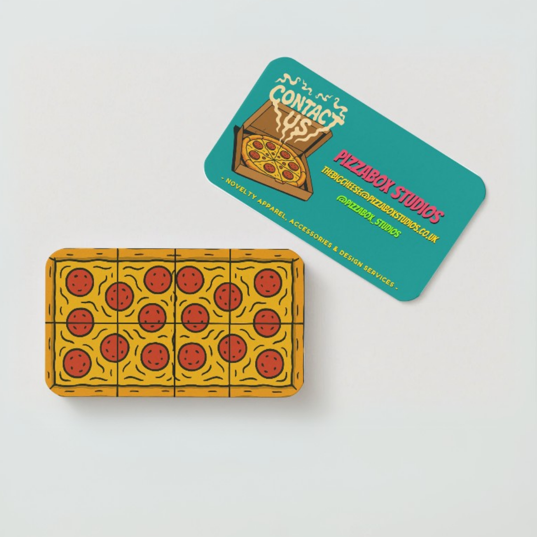 pizza themed business card