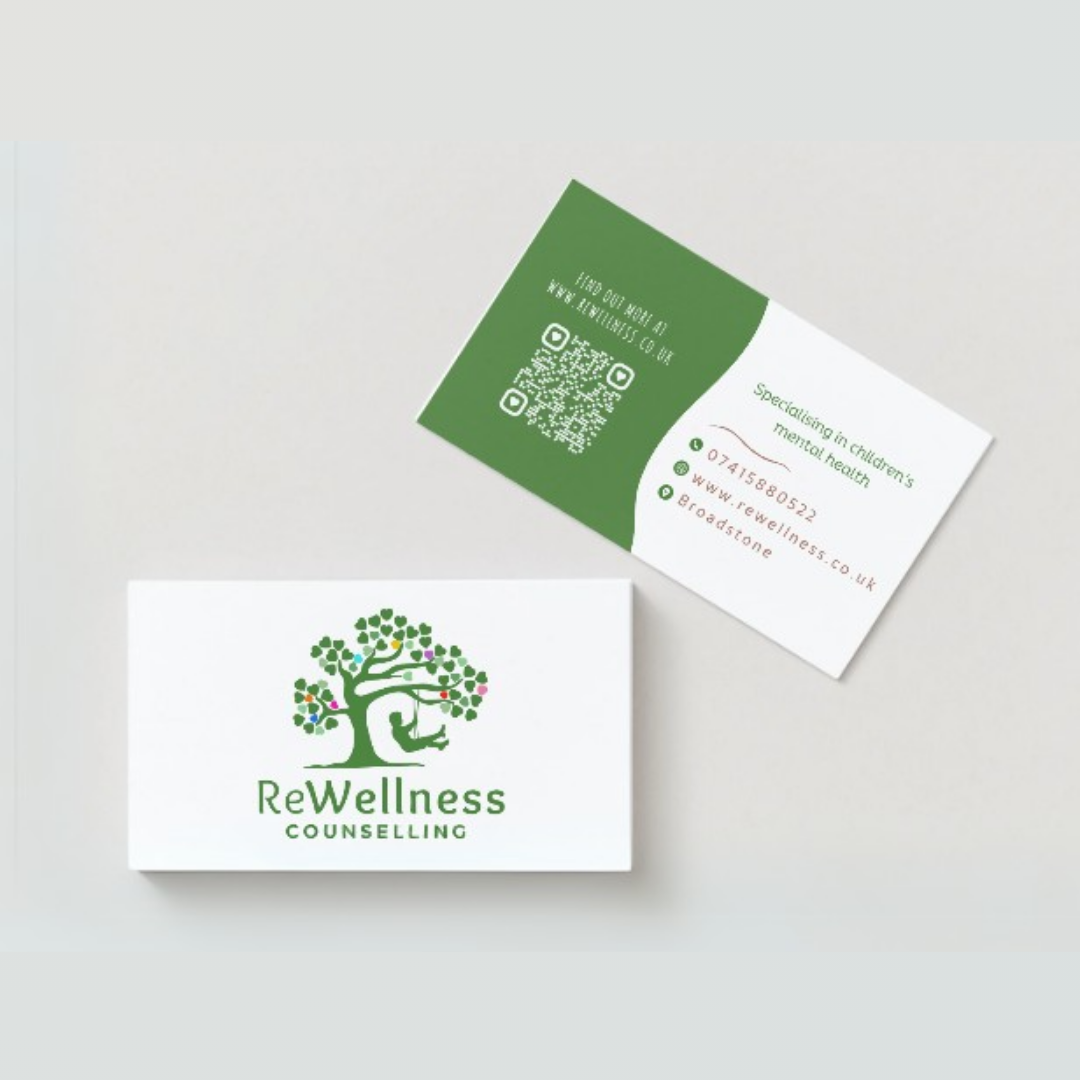 Business card design for rewellness counselling